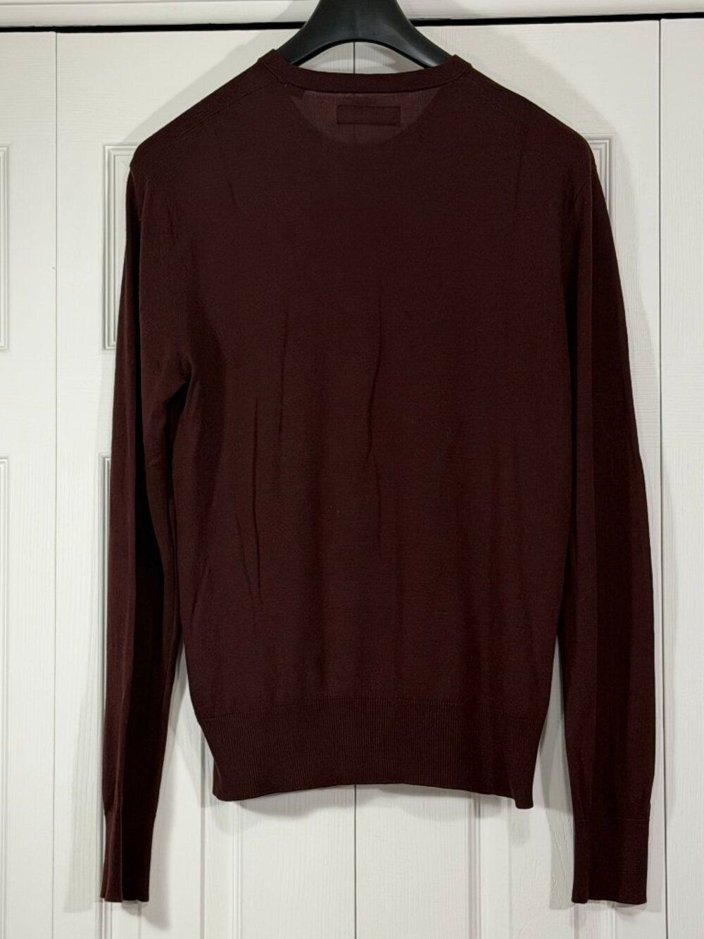 All Saints Crewneck Sweater - Large - Burgundy - Picture 2 of 12